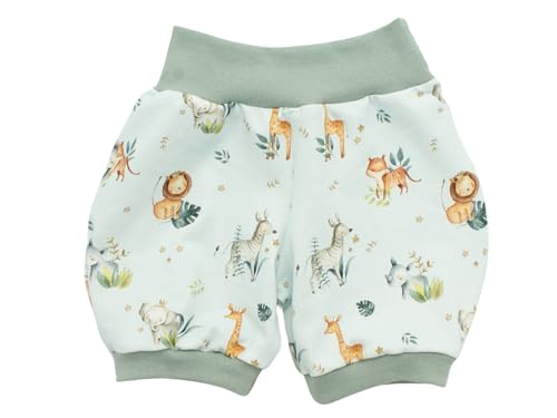 Kleine Könige Kurze Pumphose Baby Jungen Shorts · Modell Fuchs Löwe Animal Kings, Mint · Ökotex 100 Zertifiziert · Größe 50/56 von Kleine Könige