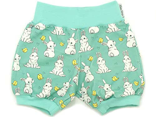 Kleine Könige Kurze Pumphose Baby Jungen Shorts · Modell Küken Kleiner Hase Mint, hellmint · Ökotex 100 Zertifiziert · Größe 98/104 von Kleine Könige