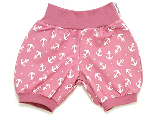 Kleine Könige Kurze Pumphose Baby Mädchen Shorts · Modell Anker Ankertanz Beere, Beere · Ökotex 100 Zertifiziert · Größe 62/68 von Kleine Könige