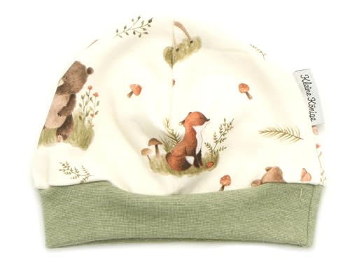 Kleine Könige Mütze Baby Jungen Beanie · Modell Hase REH Waldfreunde, Oliv meliert · Ökotex 100 Zertifiziert · Größe 62/68 Kleine Könige Mütze Baby Jungen Beanie · Modell Hase REH Waldfreunde, Oliv meliert · Ökotex 100 Zertifiziert · Größe 62/68 von Kleine Könige