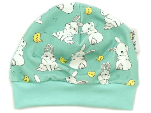 Kleine Könige Mütze Baby Jungen Beanie · Modell Küken Häschen Kleiner Hase Mint, hellmint · Ökotex 100 Zertifiziert · Größe 110/116 von Kleine Könige