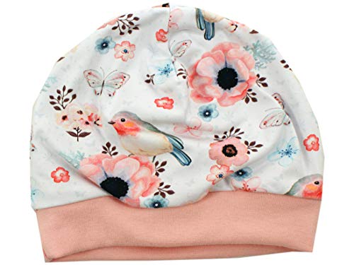 Kleine Könige Mütze Baby Mädchen Beanie · Mitwachs-Funktion · Modell Schmetterling Vögel Birds weiß, Altrosa · Ökotex 100 Zertifiziert · Größe 110/116 Kleine Könige Mütze Baby Mädchen Beanie · Mitwachs-Funktion · Modell Schmetterling Vögel Birds weiß, Altrosa · Ökotex 100 Zertifiziert · Größe 110/116 von Kleine Könige