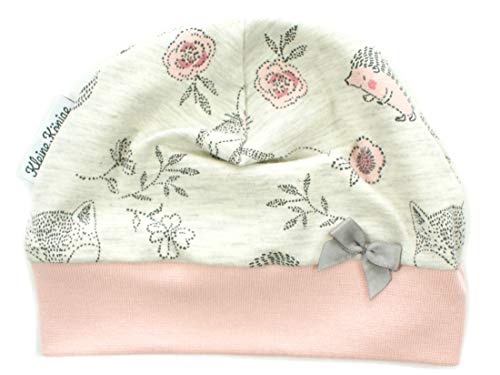 Kleine Könige Mütze Baby Mädchen Beanie · Modell Igel Cutie Pies, Altrosa · Ökotex 100 Zertifiziert · Größe 86/92 von Kleine Könige