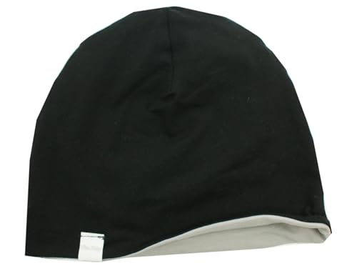 Kleine Könige Mütze Kinder Jungen Beanie · Modell Uni schwarz, innen hellgrau · Ökotex 100 Zertifiziert · Größe 134/140 (KU 55-57) von Kleine Könige