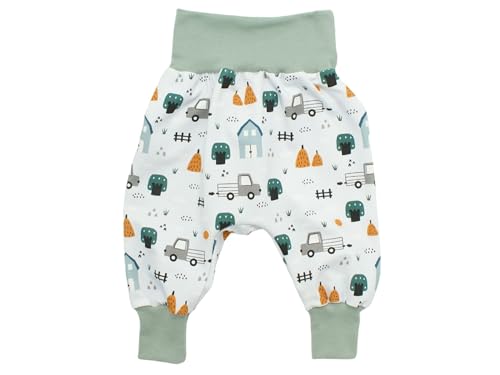 Kleine Könige Pumphose Baby Jungen Hose · Modell Farm On The Field, Mint · Ökotex 100 Zertifiziert · Größe 50/56 von Kleine Könige