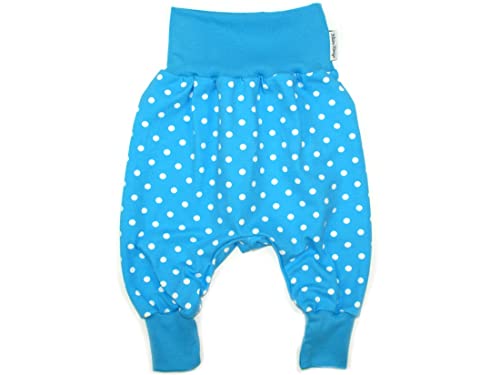 Kleine Könige Pumphose Baby Jungen Hose · Modell Punkte Dotty türkis, Petrol · Ökotex 100 Zertifiziert · Größe 86/92 von Kleine Könige