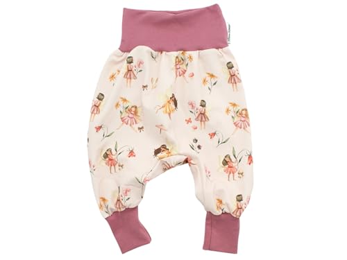 Kleine Könige Pumphose Baby Mädchen Hose · Modell Fee Blume Blumenfee rosa, Beere · Ökotex 100 Zertifiziert · Größe 50/56 von Kleine Könige