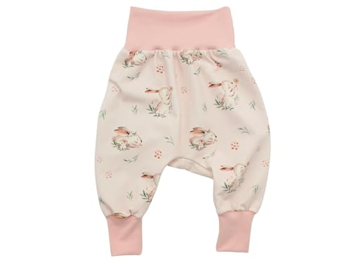 Kleine Könige Pumphose Baby Mädchen Hose · Modell Hase Häschen Heidi rosa, Altrosa · Ökotex 100 Zertifiziert · Größe 122/128 von Kleine Könige