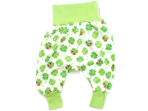 Kleine Könige Pumphose Baby Mädchen Hose · Modell Marienkäfer Glücksklee Lucky Ladybug, Lemon · Ökotex 100 Zertifiziert · Größe 50/56 von Kleine Könige