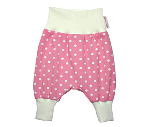 Kleine Könige Pumphose Baby Mädchen Hose · Modell Punkte Pünktchen Rosa · Ökotex 100 Zertifiziert · Größen 86/92 von Kleine Könige