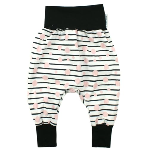 Kleine Könige Pumphose Baby Mädchen Hose · Modell Punkte Streifen Babydots rosa, schwarz · Ökotex 100 Zertifiziert · Größe 86/92 Kleine Könige Pumphose Baby Mädchen Hose · Modell Punkte Streifen Babydots rosa, schwarz · Ökotex 100 Zertifiziert · Größe 86/92 von Kleine Könige