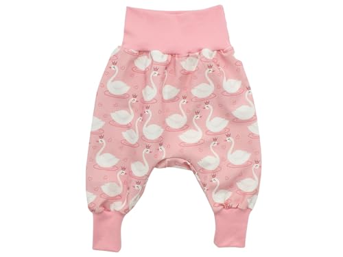 Kleine Könige Pumphose Baby Mädchen Hose · Modell Schwan Swanlove rosa, Babyrosa · Ökotex 100 Zertifiziert · Größe 62/68 von Kleine Könige