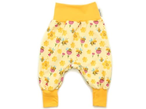 Kleine Könige Pumphose Baby Mädchen Hose · Modell Sommer Biene Honig Honey Bee, gelb · Ökotex 100 Zertifiziert · Größe 122/128 von Kleine Könige