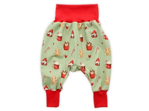 Kleine Könige Pumphose Baby Mädchen Hose · Modell Winter Christmas Sweets grün, rot · Ökotex 100 Zertifiziert · Größe 74/80 von Kleine Könige