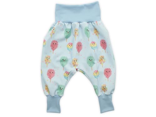 Kleine Könige Pumphose Baby Mädchen Hose · Modell Zuckerwatte bunt Cotton Candy, hellblau · Ökotex 100 Zertifiziert · Größe 74/80 von Kleine Könige