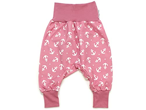 Kleine Könige Pumphose Baby Mädchen Hose · Modell Sterne Anker Beere, Beere · Ökotex 100 Zertifiziert · Größe 50/56 von Kleine Könige