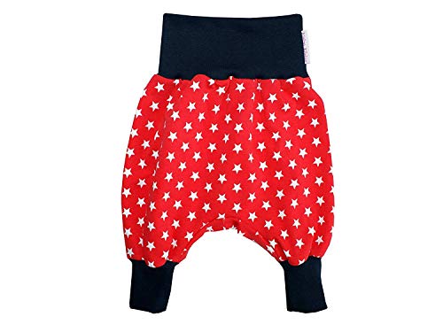 Kleine Könige Pumphose Baby Mädchen Jungen Hose · Modell Sterne Superstar rot, Marine · Ökotex 100 Zertifiziert · Größe 86/92 von Kleine Könige