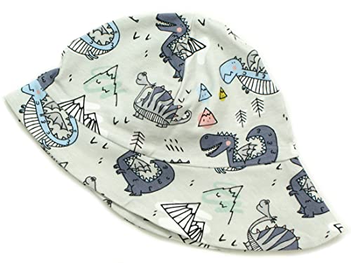 Kleine Könige Sonnenhut Sommer Mütze Baby Jungen · Modell Dino Drache Arthur grau · Ökotex 100 Zertifiziert · Größe 110/116 von Kleine Könige