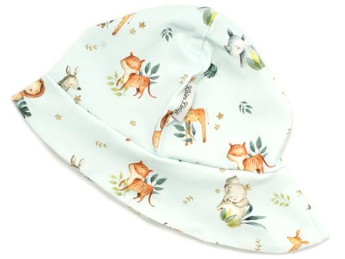 Kleine Könige Sonnenhut Sommer Mütze Baby Jungen · Modell Fuchs Löwe Animal Kings hellblau · Ökotex 100 Zertifiziert · Größe 98/104 von Kleine Könige