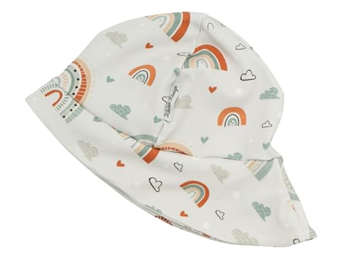 Kleine Könige Sonnenhut Sommer Mütze Baby Jungen · Modell Regenbogen Small Rainbows hellgrau · Ökotex 100 Zertifiziert · Größe 98/104 von Kleine Könige