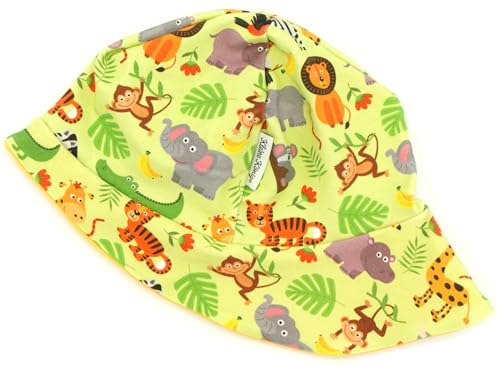Kleine Könige Sonnenhut Sommer Mütze Baby Jungen · Modell Tiger Löwe Zebra Dschungeltiere Lemon · Ökotex 100 Zertifiziert · Größe 110/116 von Kleine Könige