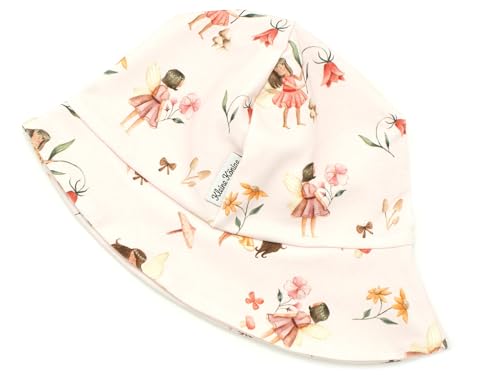 Kleine Könige Sonnenhut Sommer Mütze Baby Mädchen · Modell Fee Blume Blumenfee rosa · Ökotex 100 Zertifiziert · Größe 98/104 von Kleine Könige