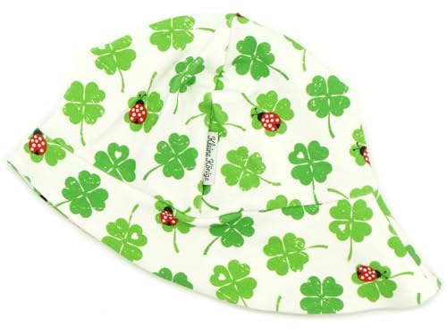Kleine Könige Sonnenhut Sommer Mütze Baby Mädchen · Modell Marienkäfer Glücksklee Lucky Ladybug Lemon · Ökotex 100 Zertifiziert · Größe 110/116 von Kleine Könige