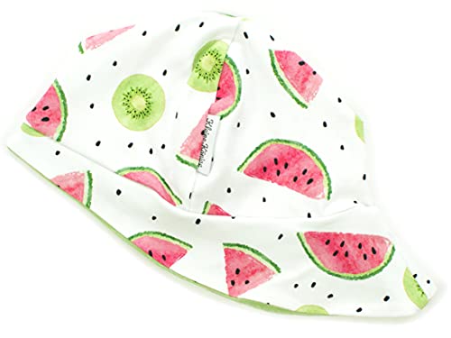 Kleine Könige Sonnenhut Sommer Mütze Baby Mädchen · Modell Melone Kiwi Fruity, Lemon · Ökotex 100 Zertifiziert · Größe 98/104 von Kleine Könige