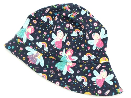 Kleine Könige Sonnenhut Sommer Mütze Baby Mädchen · Modell Regenbogen Kleine Fee Marine · Ökotex 100 Zertifiziert · Größe 98/104 von Kleine Könige