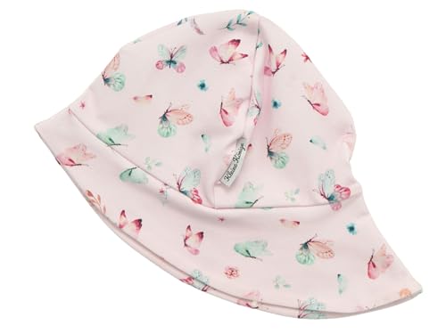 Kleine Könige Sonnenhut Sommer Mütze Baby Mädchen · Modell Schmetterlinge Schmetterlingszauber rosa · Ökotex 100 Zertifiziert · Größe 86/92 von Kleine Könige