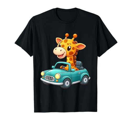 Süße Giraffe in einem Auto - lustige Kinder Cartoon T-Shirt Süße Giraffe in einem Auto - lustige Kinder Cartoon T-Shirt von Kleine Safari -Freunde