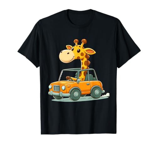 Süße Giraffe in einem Auto - lustige Kinder Cartoon T-Shirt Süße Giraffe in einem Auto - lustige Kinder Cartoon T-Shirt von Kleine Safari -Freunde