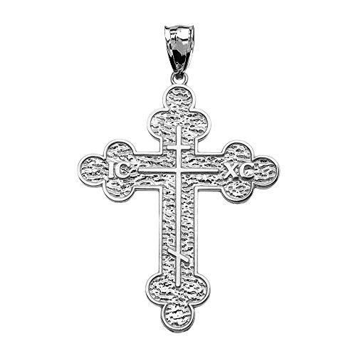 925 Sterling Silber Eastern Orthodox Icxc Kreuz Damen Anhänger von Kleine Schätze