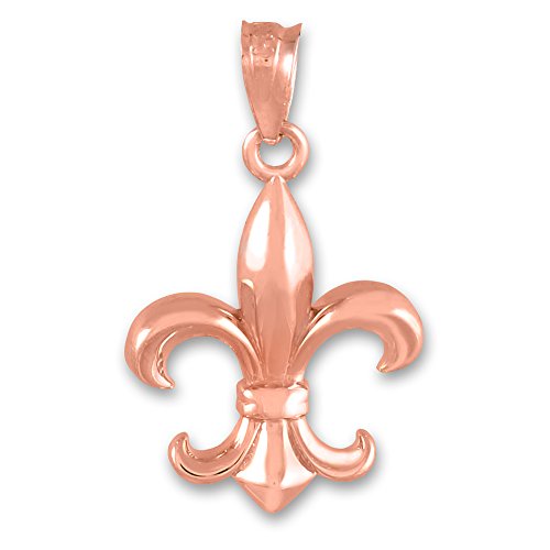 Kleine Schätze - 9 Karat Rotgold Fleur-de-Lis- Anhänger von Kleine Schätze