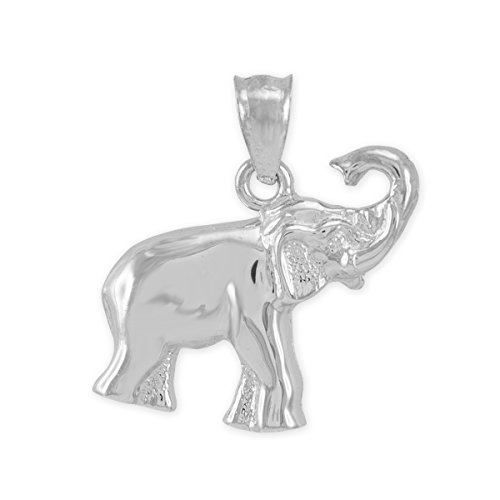 Kleine Schätze 925 Sterling Silber Elefant Charm Anhänger Halskette (Verfügbare Kettenlänge 40 cm - 45CM - 50CM- 55CM) von Kleine Schätze