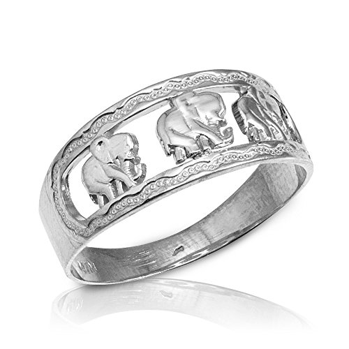 Kleine Schätze Damen Ring/Verlobungsring/partnerring 925 Sterling Silber Elefant Ring von Kleine Schätze