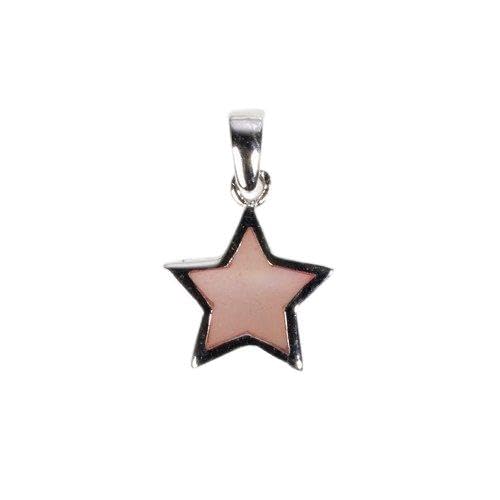 Kleine Schätze - Sterling Silber Rosa Perlmutt Stern Anhänger von Kleine Schätze