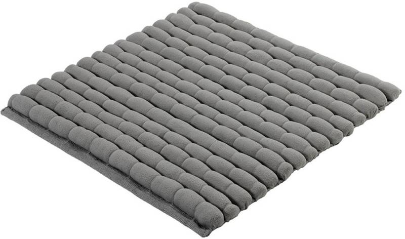 Kleine Wolke Badematte "Avera" Höhe 50 mm beidseitig nutzbar  fußbodenheizungsgeeignet Badteppich, Uni Farben, handgewebt, quadratisch & rechteckig von Kleine Wolke