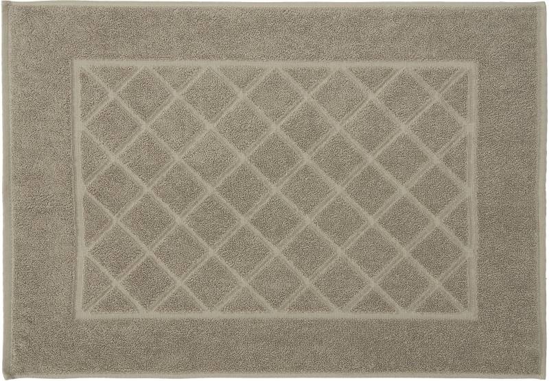 Kleine Wolke Badematte "Bridge" Höhe 70 mm beidseitig nutzbar  fußbodenheizungsgeeignet Badteppich, Frottier-Qualität, Uni Farben, Karo Muster von Kleine Wolke