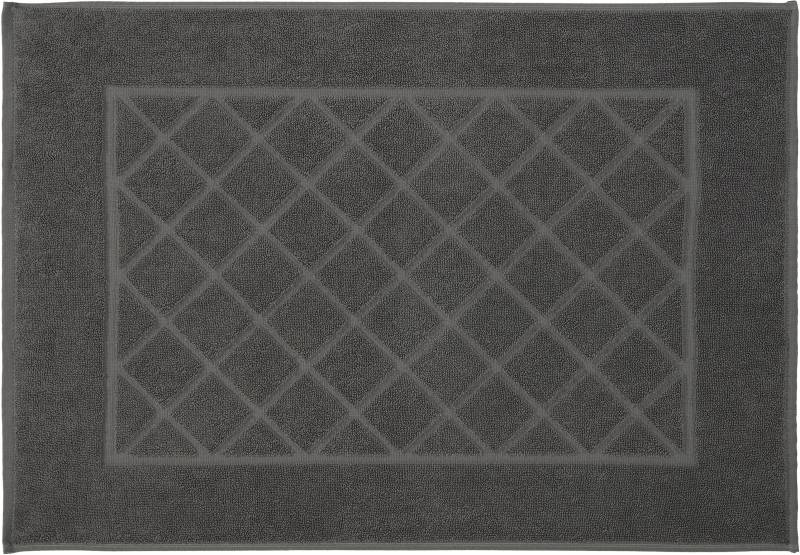 Kleine Wolke Badematte "Bridge" Höhe 70 mm beidseitig nutzbar  fußbodenheizungsgeeignet Badteppich, Frottier-Qualität, Uni Farben, Karo Muster von Kleine Wolke