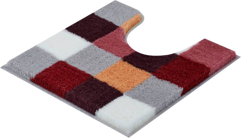 Kleine Wolke Badematte "Caro" Höhe 25 mm rutschhemmend beschichtet fußbodenheizungsgeeignet Badteppich, modernes Karo-Muster, Pastell-Farben, waschbar von Kleine Wolke