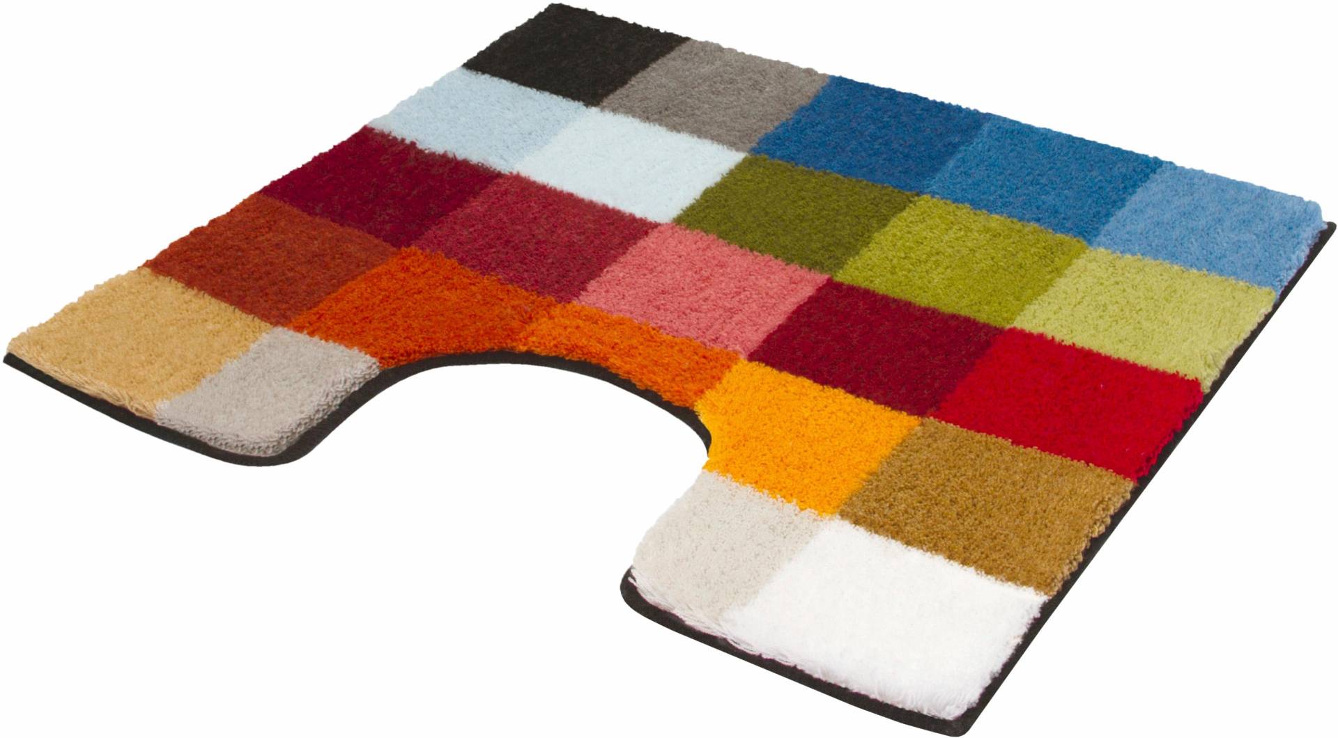 Kleine Wolke Badematte "Cubetto" Höhe 25 mm rutschhemmend beschichtet fußbodenheizungsgeeignet Badteppich, modernes Karo Muster, rechteckig & rund erhältlich von Kleine Wolke