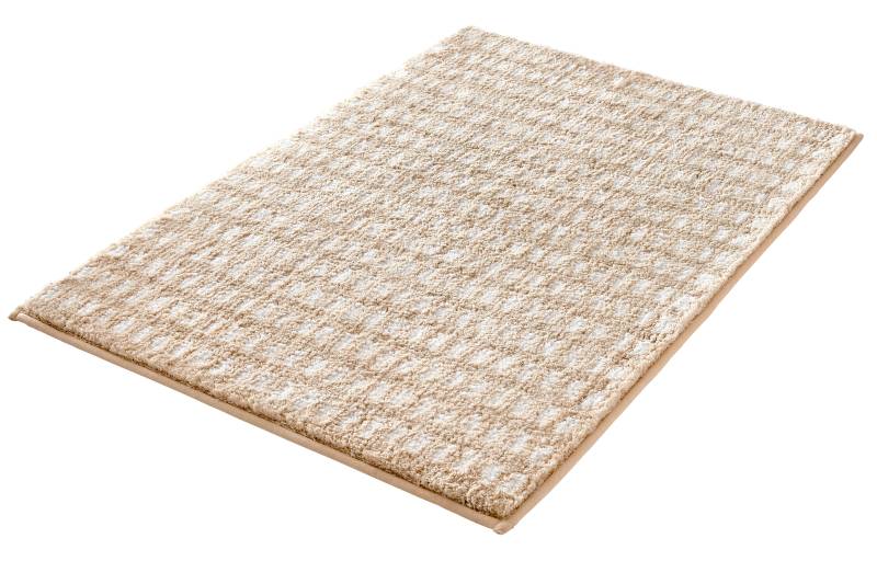 Kleine Wolke Badematte "Dottino" Höhe 15 mm rutschhemmend beschichtet fußbodenheizungsgeeignet Badteppich, modernes 2 farbiges Design von Kleine Wolke