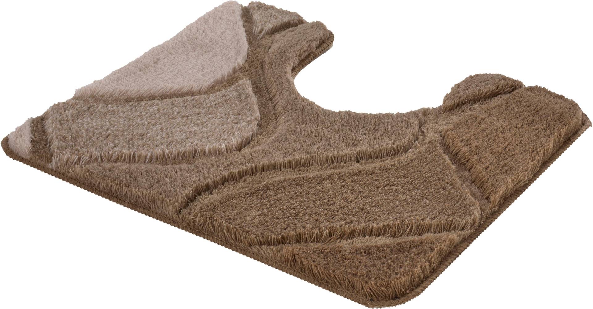 Kleine Wolke Badematte "Fiona", rutschhemmend beschichtet, fußbodenheizungsgeeignet, Badteppich, modernes Wellen Design, Hoch-Tief Effekt, waschbar von Kleine Wolke