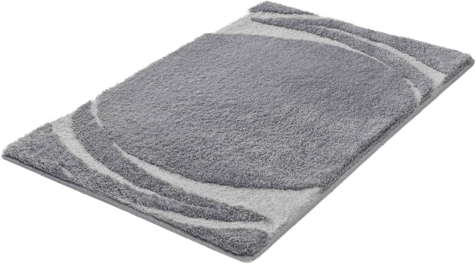 Kleine Wolke Badematte ""Mystic"" Höhe 25 mm rutschhemmend beschichtet fußbodenheizungsgeeignet Badteppich, modernes Design, Hoch-Tief Effekt, rechteckig & rund von Kleine Wolke