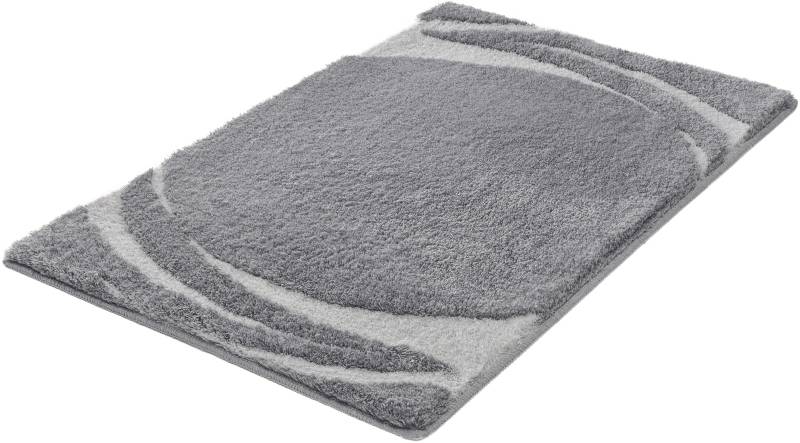 Kleine Wolke Badematte ""Mystic"" Höhe 25 mm rutschhemmend beschichtet fußbodenheizungsgeeignet Badteppich, modernes Design, Hoch-Tief Effekt, rechteckig & rund von Kleine Wolke