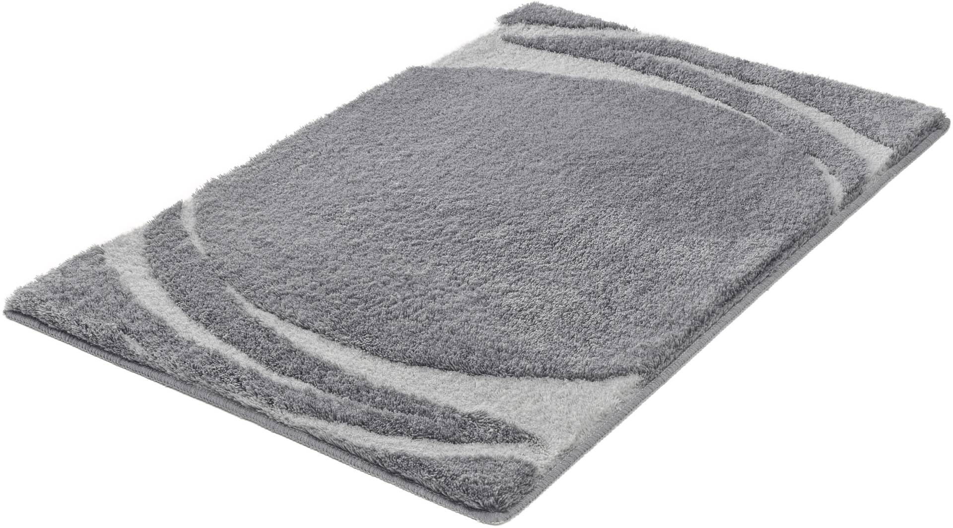 Kleine Wolke Badematte ""Mystic"" Höhe 25 mm rutschhemmend beschichtet fußbodenheizungsgeeignet Badteppich, modernes Design, Hoch-Tief Effekt, rechteckig & rund von Kleine Wolke