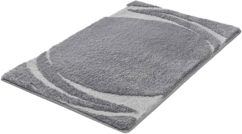 Kleine Wolke Badematte ""Mystic"" Höhe 25 mm rutschhemmend beschichtet fußbodenheizungsgeeignet Badteppich, modernes Design, Hoch-Tief Effekt, rechteckig & rund von Kleine Wolke