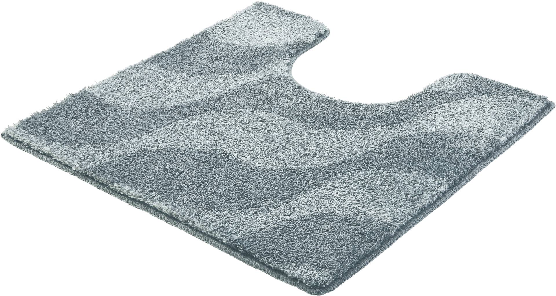 Kleine Wolke Badematte ""Onda"" Höhe 15 mm rutschhemmend beschichtet fußbodenheizungsgeeignet Badteppich, modernes Ton in Ton Wellendesign, flauschig von Kleine Wolke