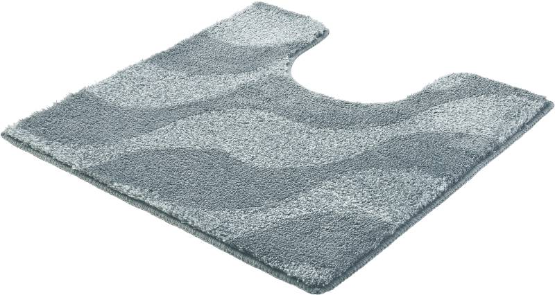 Kleine Wolke Badematte ""Onda"" Höhe 15 mm rutschhemmend beschichtet fußbodenheizungsgeeignet Badteppich, modernes Ton in Ton Wellendesign, flauschig von Kleine Wolke